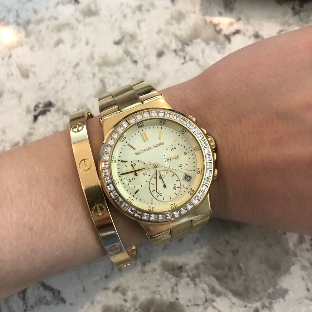 Michael Kors Gold Crystal Watch